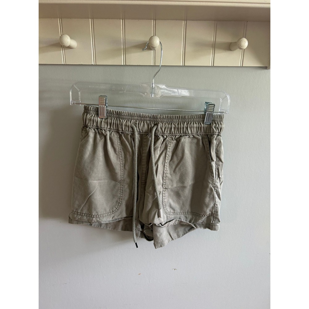 Quince Women XS Tencel Lyocell Pull On Shorts Olive Green Elastic Waist SCP001 - Picture 2 of 4